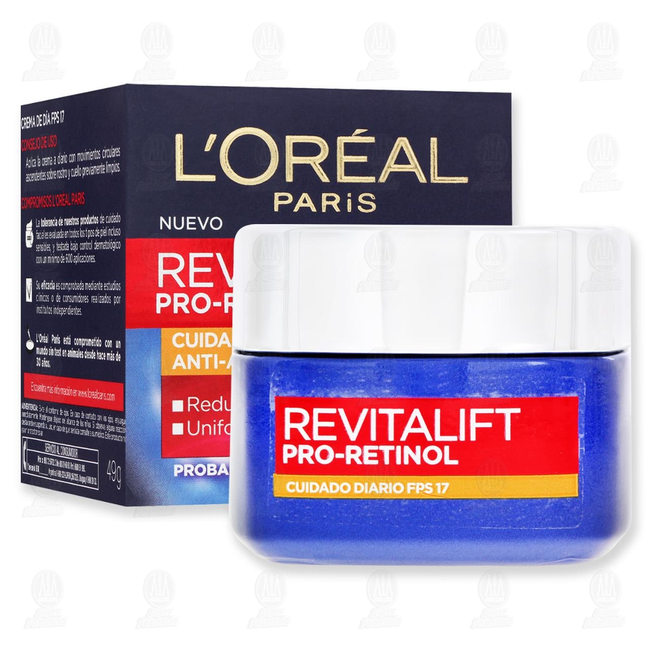 Crema Facial L'Or&eacute;al Paris Revitalift Pro-Retinol Cuidado Diario FPS 17 Anti-arrugas, 50 ml. image number 3