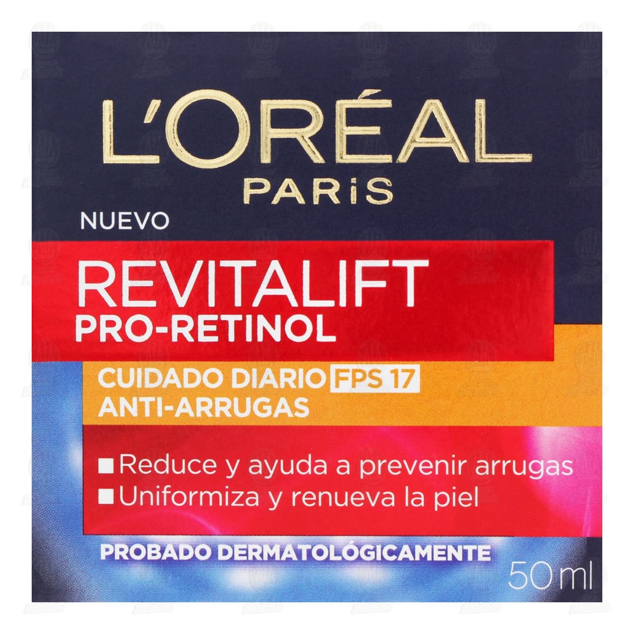 Crema Facial L'Or&eacute;al Paris Revitalift Pro-Retinol Cuidado Diario FPS 17 Anti-arrugas, 50 ml. image number 1