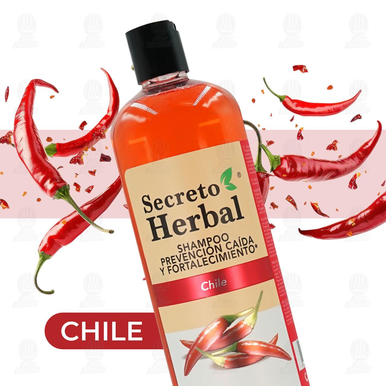 Shampoo Secreto Herbal Prevenci&oacute;n Ca&iacute;da y Fortalecimiento con Chile, 1 l. image number 4