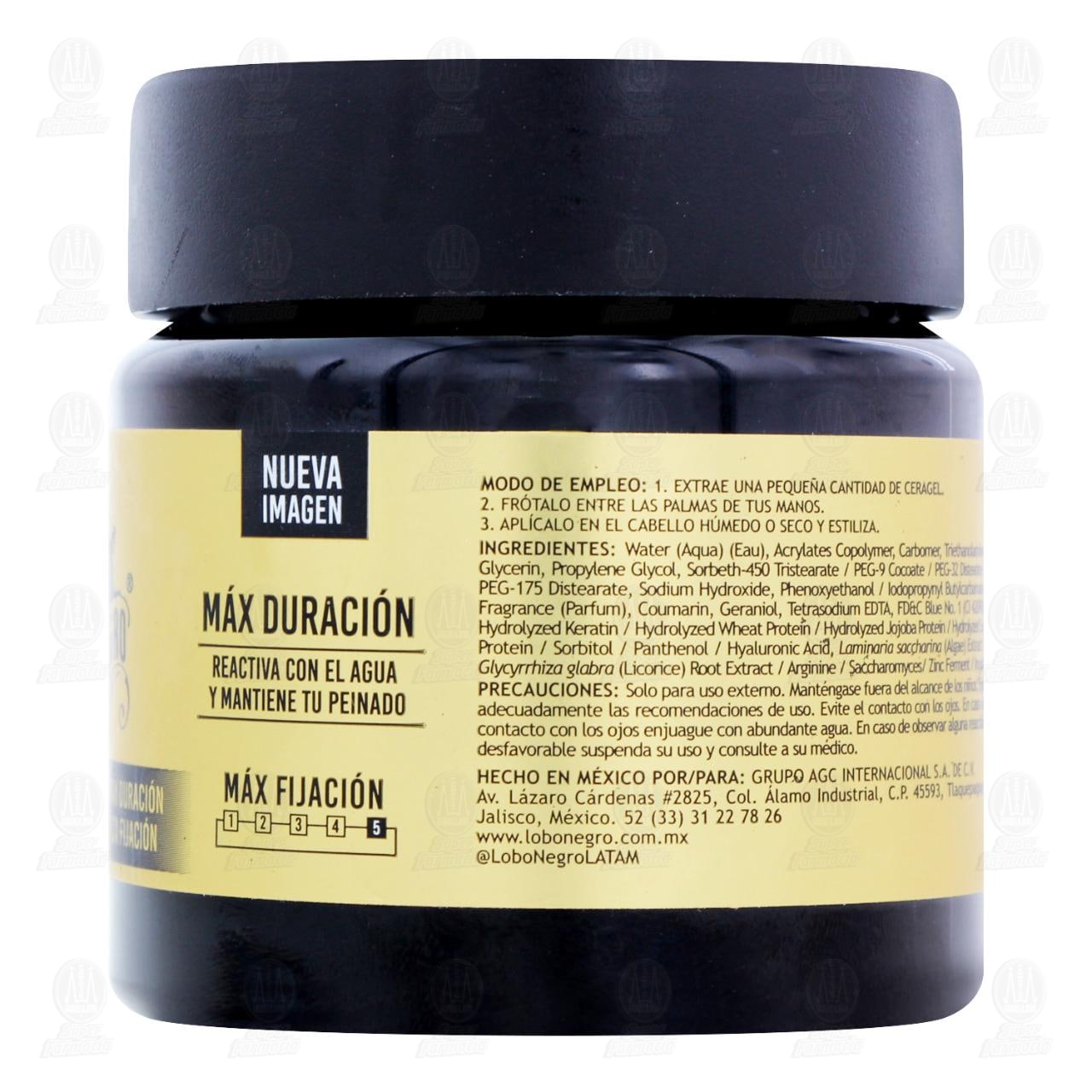 Cera Gel para Cabello Lobo Negro Alta Fijaci&oacute;n, 250 gr. image number 2