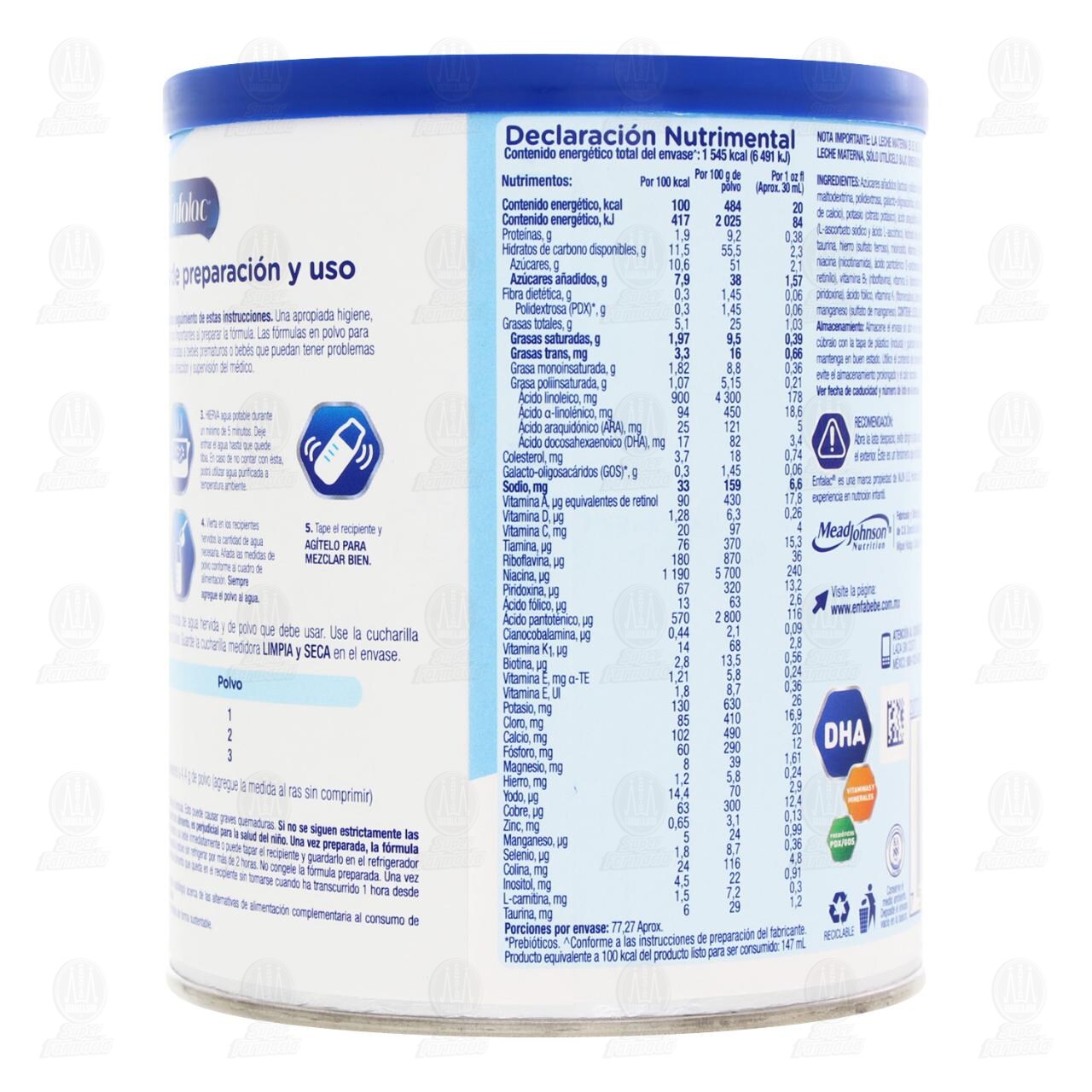 F&oacute;rmula Infantil Enfalac de 0 a 12 meses, 340 gr. image number 2