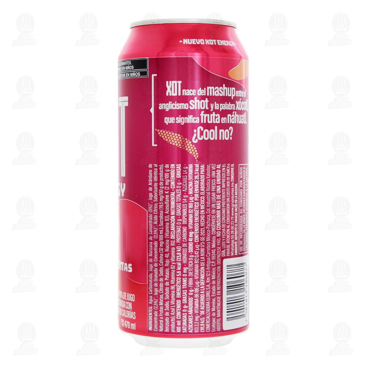 Bebida Xot Energy Frutas Mixtas, 470 ml. image number 2