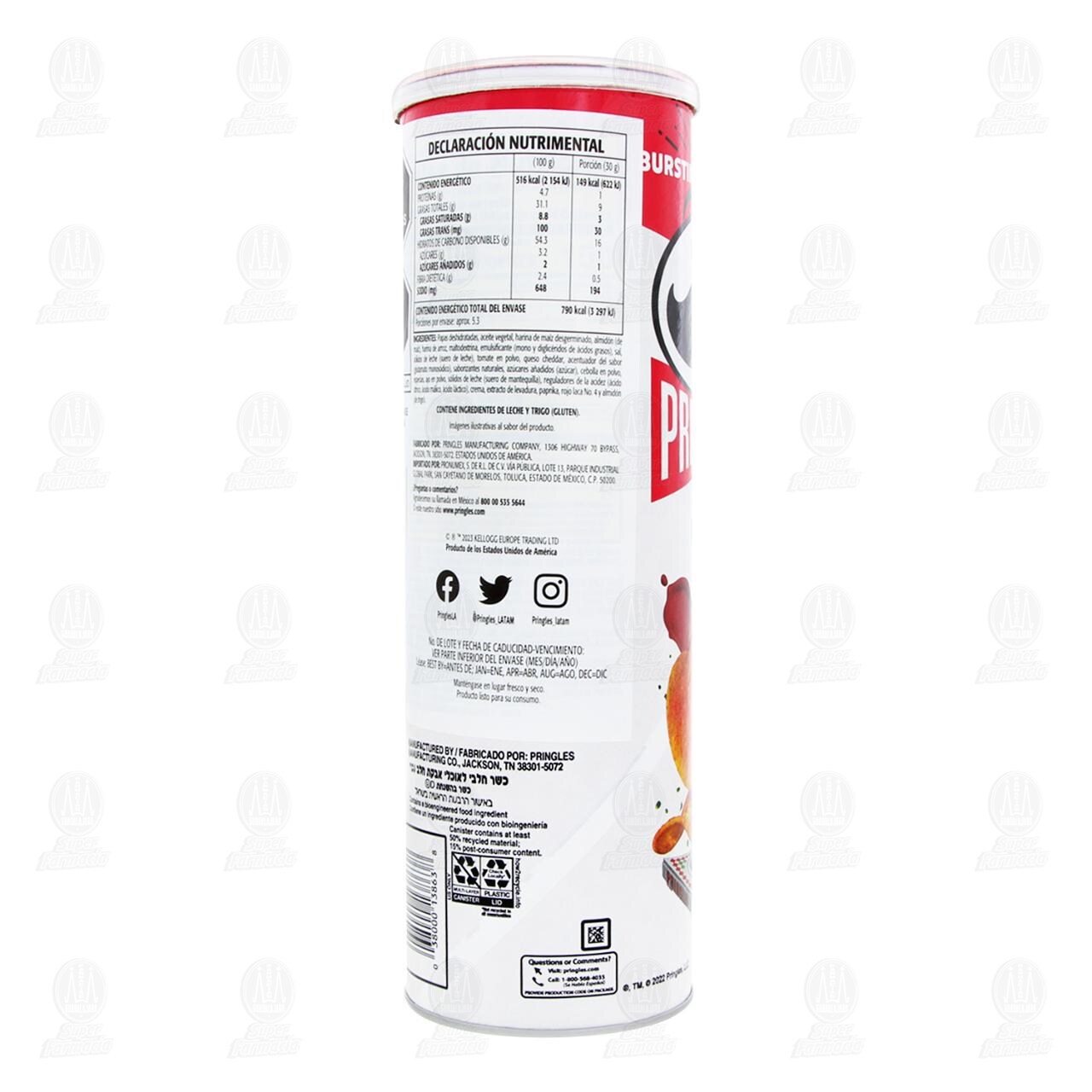 Papas Pringles Sabor Pizza, 158 gr. image number 4