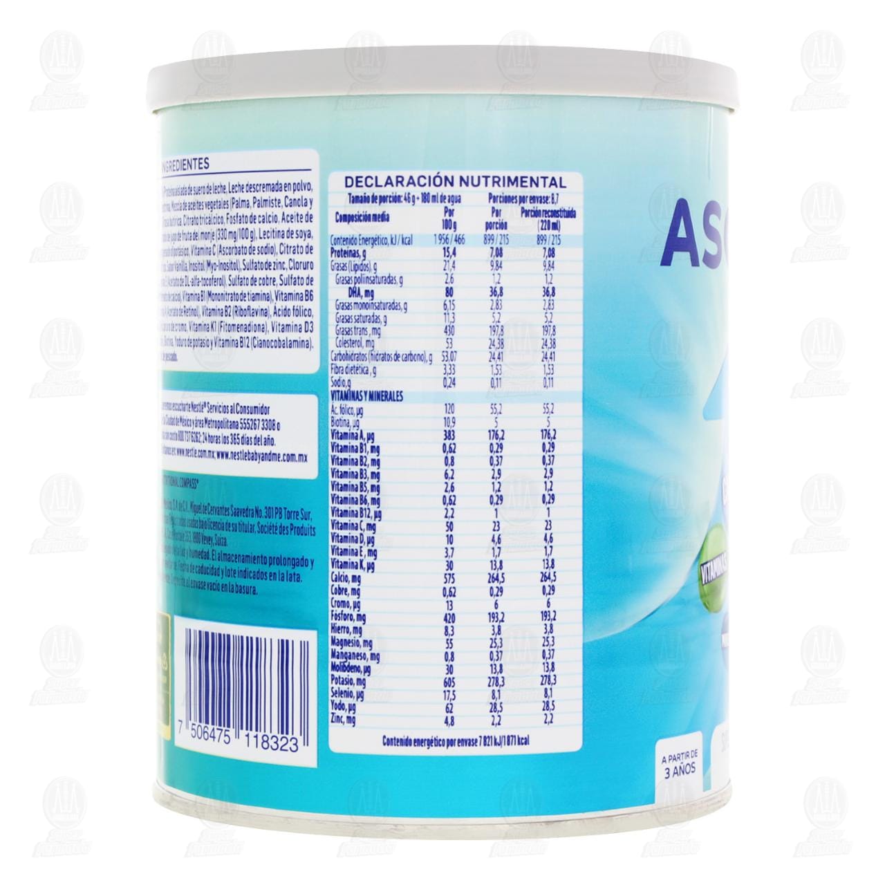 Suplemento Alimenticio Nestle Ascenda Sabor Vainilla en Polvo, 400 gr. image number 4