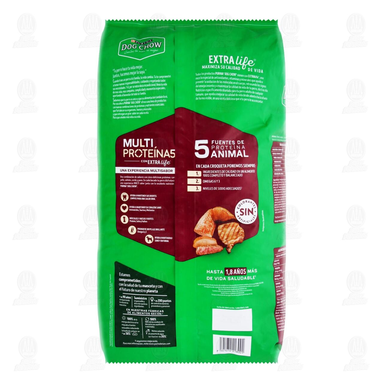 Purina Dog Chow Multi Prote&iacute;nas con Extra Life para Perros Adultos, 3.75 kg. image number 1