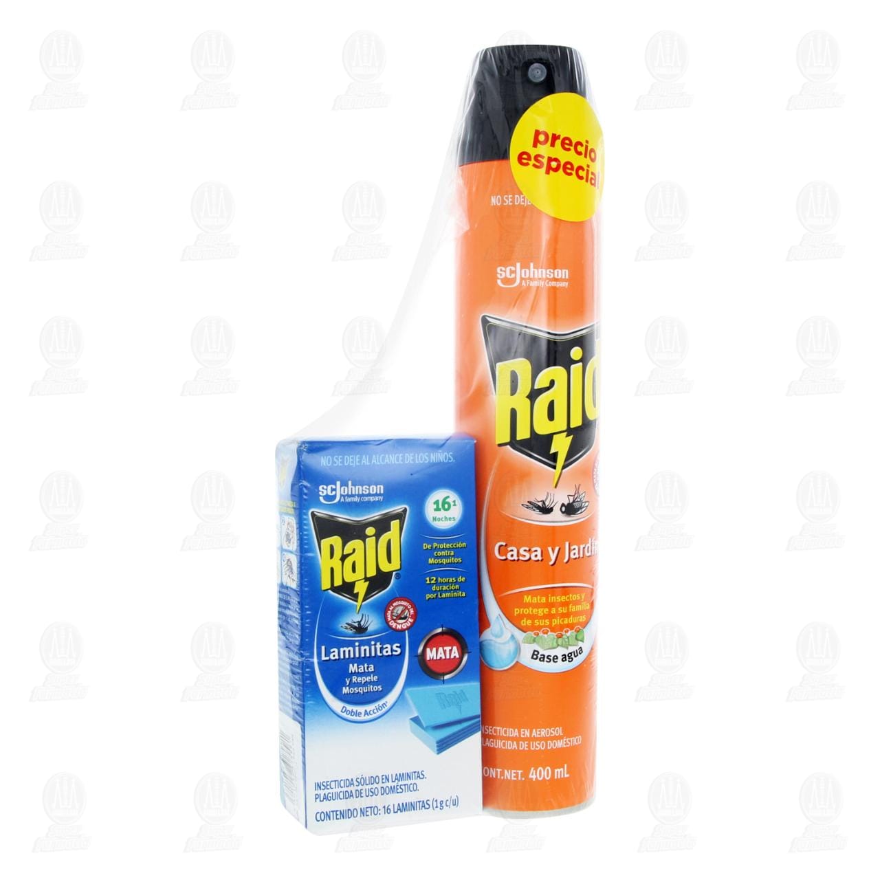 Imagen para Pack Raid Casa y Jardín Insecticida en Aerosol más Raid laminitas, 2 pzas.