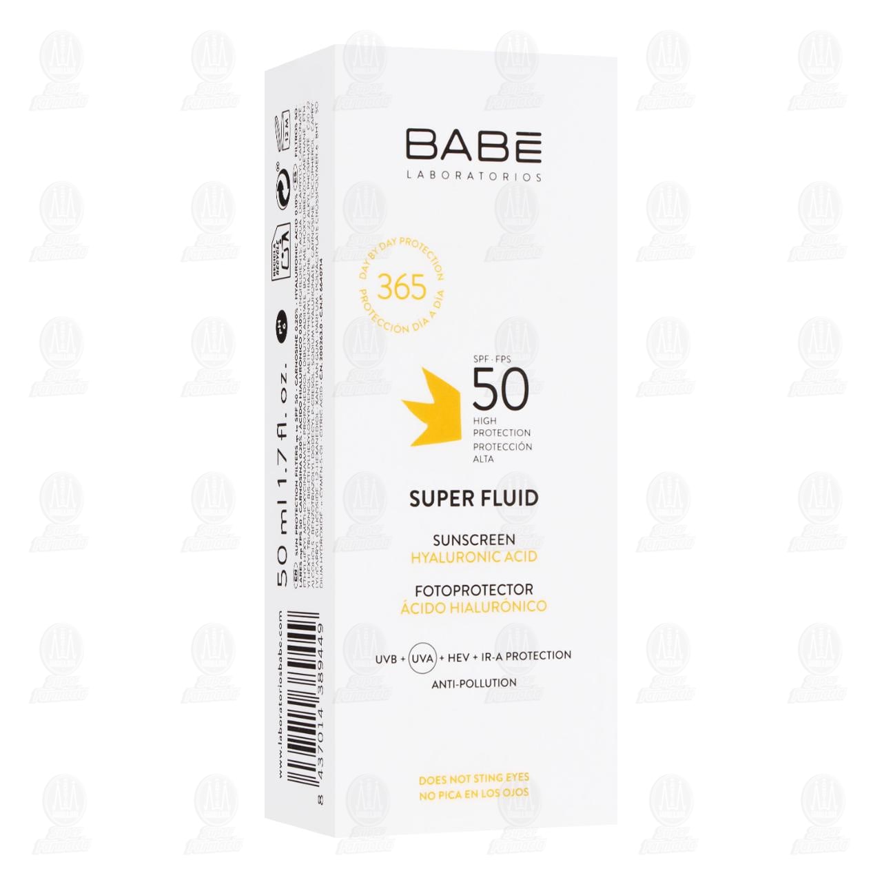 Imagen para Fotoprotector Babé  Ácido Hialurónico 50 FPS-SPF para Todo tipo de Piel, 50 ml.