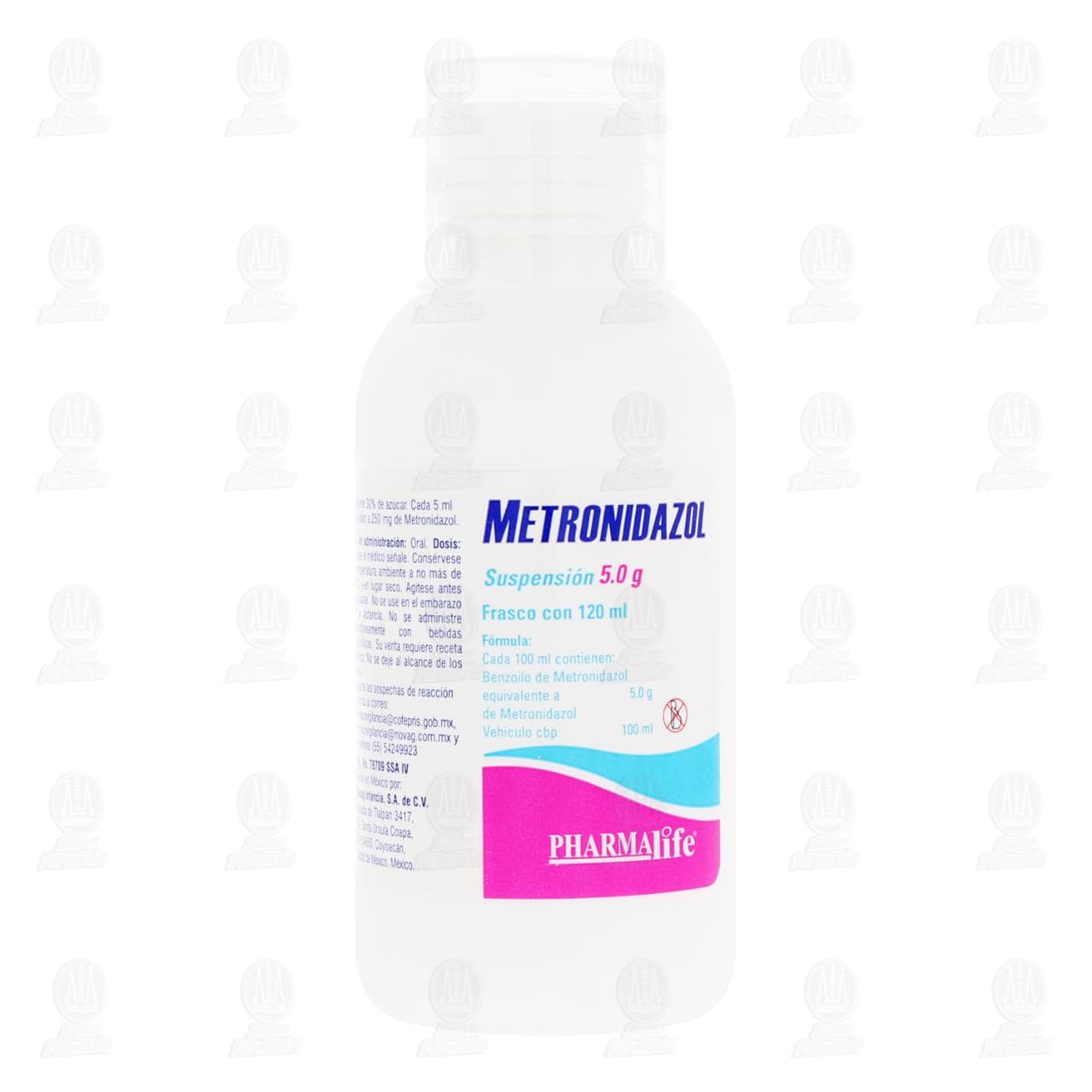 Metronidazol 5.0 gr Suspensi&oacute;n, 120 ml Pharmalife. image number 0