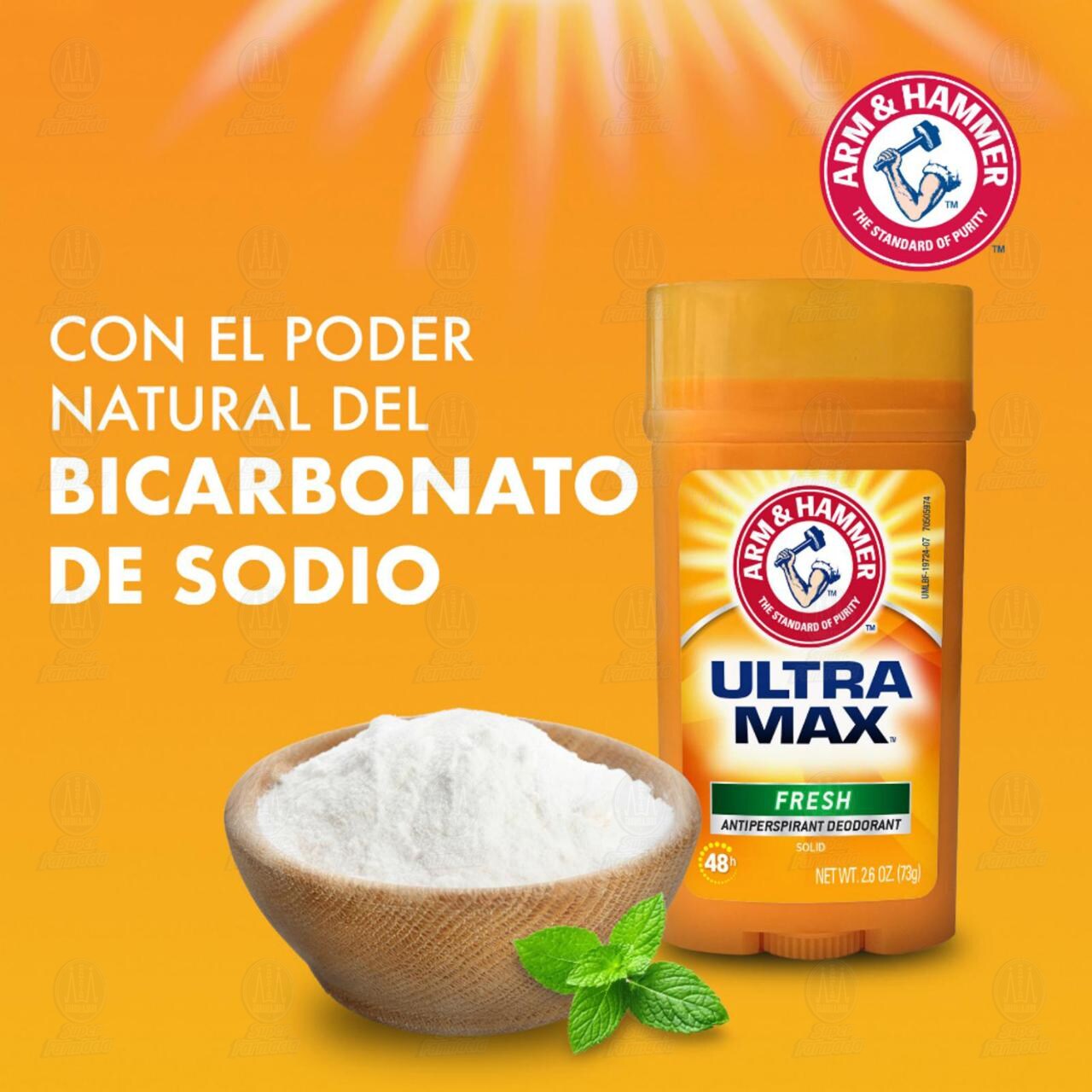 Arm & Hammer Desodorante Antitranspirante Ultra Max en Barra, 73 gr. image number 4
