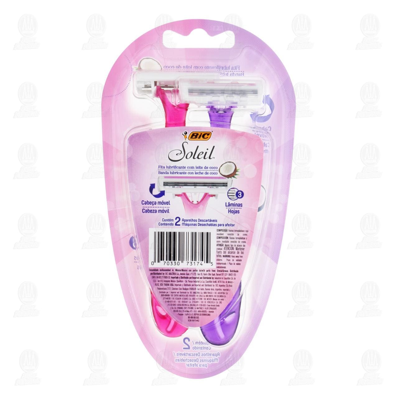 M&aacute;quinas para Afeitar Bic Soleil Desechables, 2 pzas. image number 1