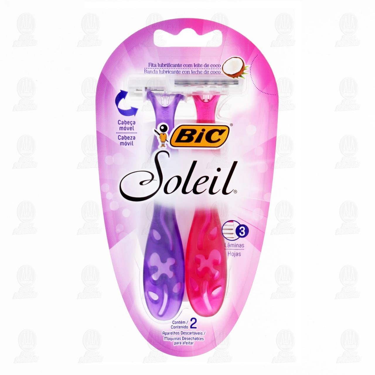 M&aacute;quinas para Afeitar Bic Soleil Desechables, 2 pzas.