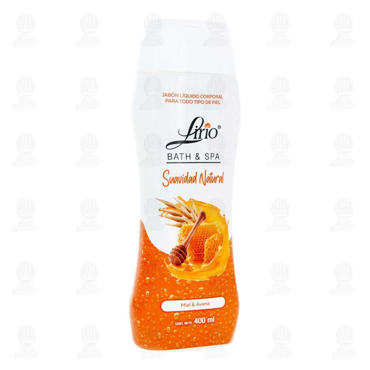 Jab&oacute;n L&iacute;quido Corporal Lirio Bath & Spa Suavidad Natural, 400 ml.