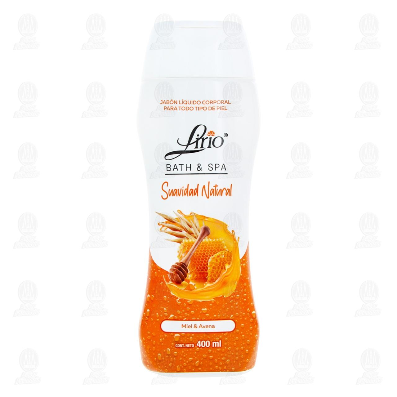 Jab&oacute;n L&iacute;quido Corporal Lirio Bath & Spa Suavidad Natural, 400 ml. image number 1