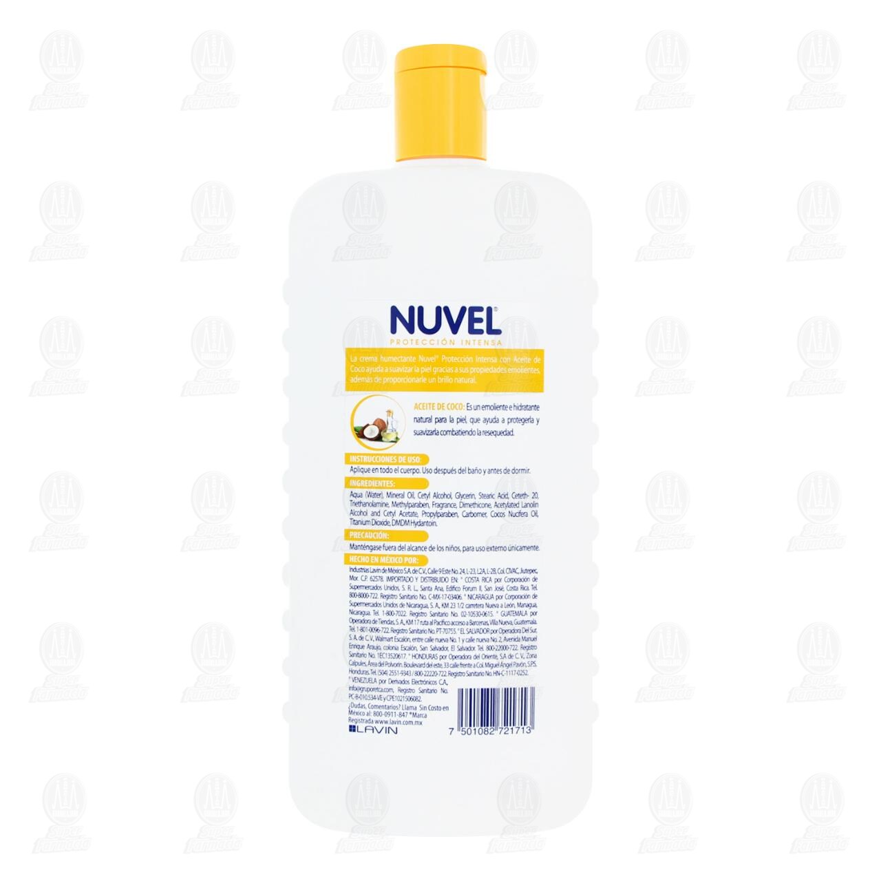 Crema Humectante Nuvel Aceite de Coco, 750 ml. image number 2