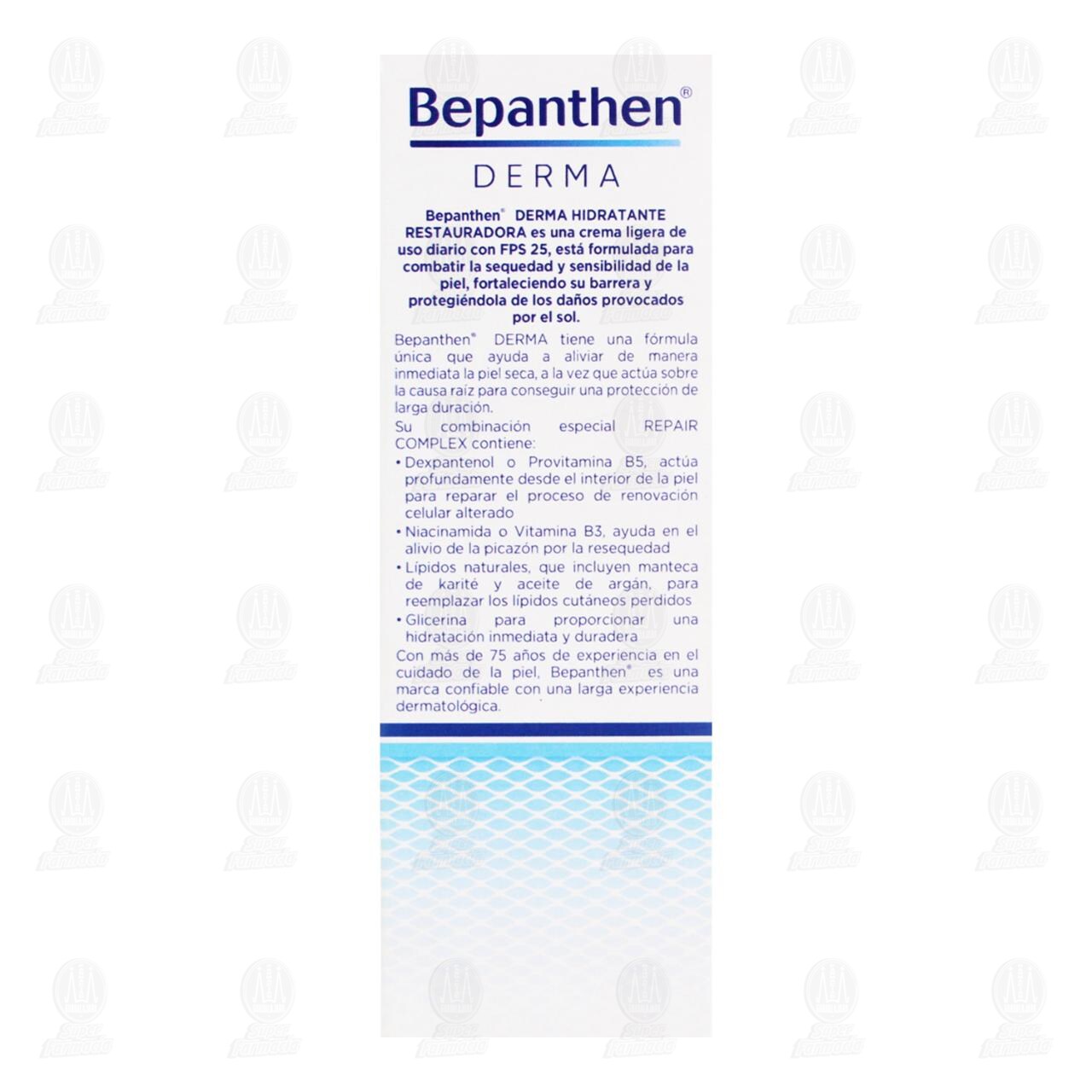 Bepanthen Derma Crema Ligera Hidratante Restauradora FPS 25 para Piel Seca y Sensible, 50 ml. image number 2
