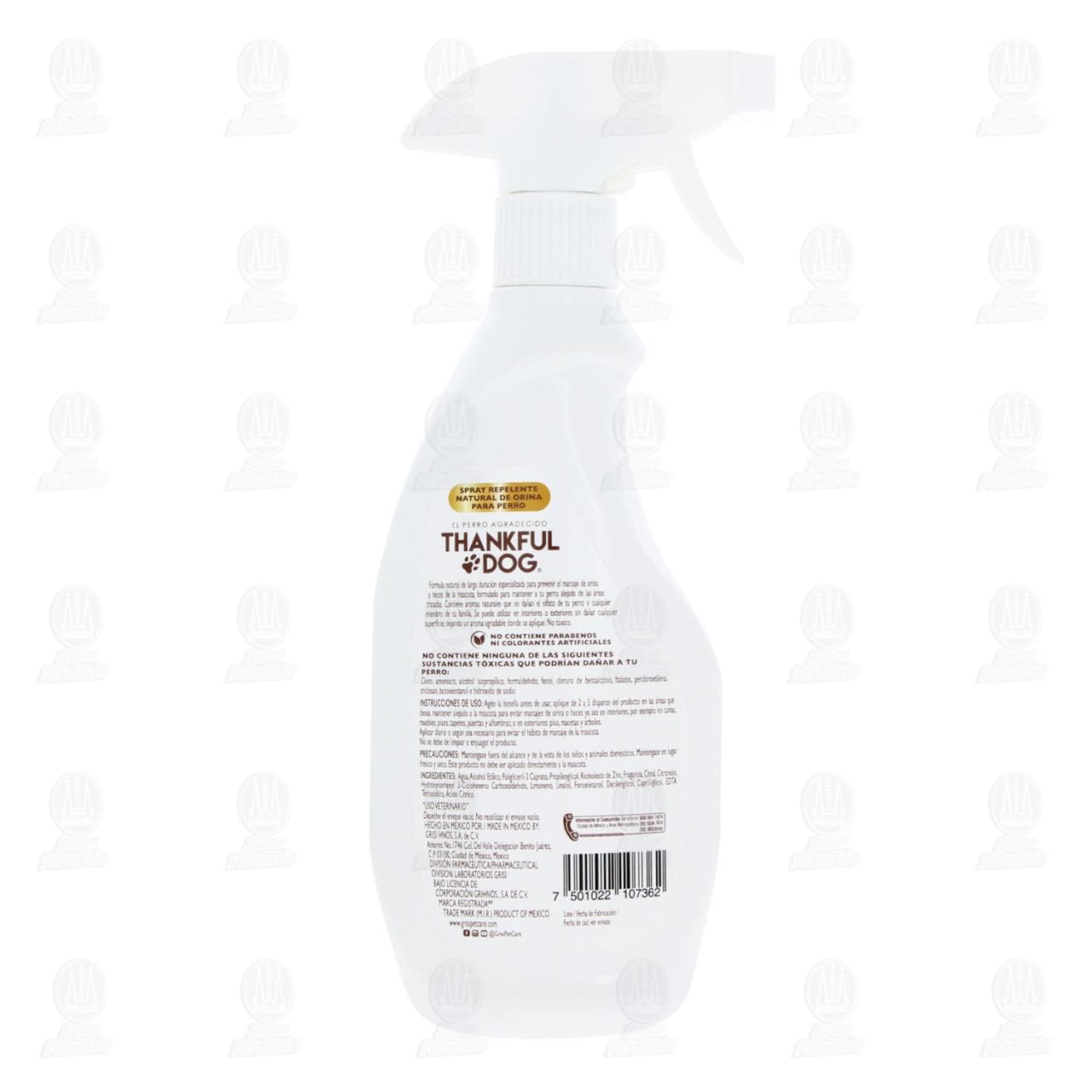 Spray Repelente Natural de Orina Para Perro Thankful Dog, 490 ml. image number 2