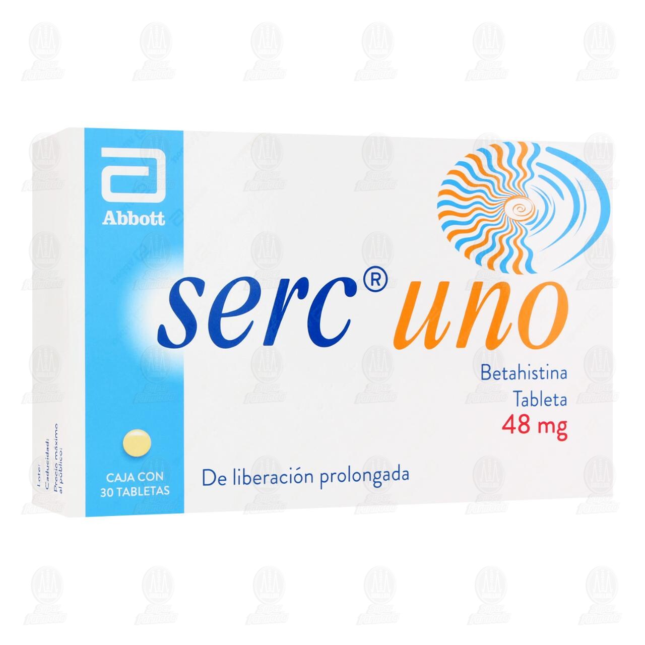 Serc Uno 48 mg, 30 tabletas. image number 0