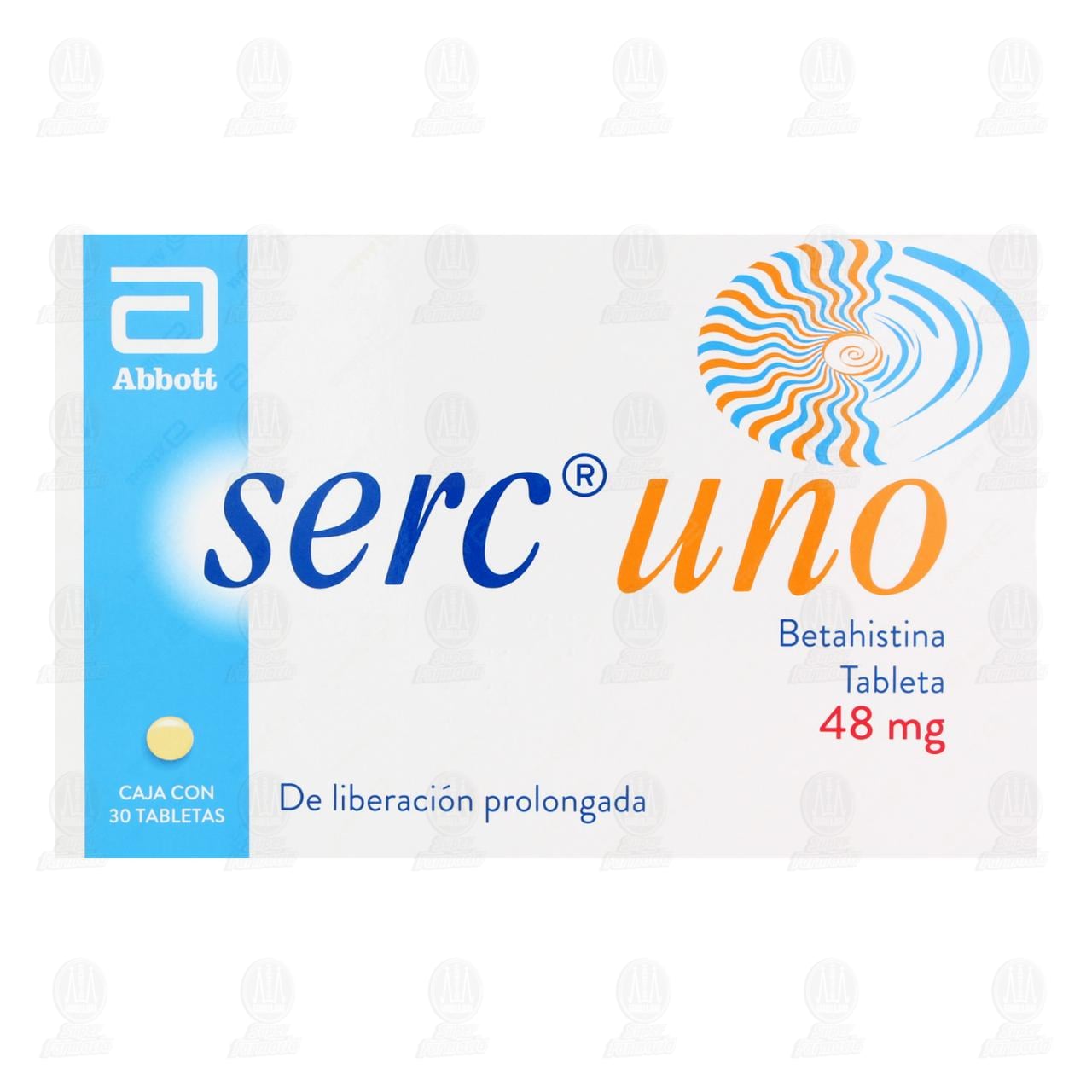 Serc Uno 48 mg, 30 tabletas. image number 1
