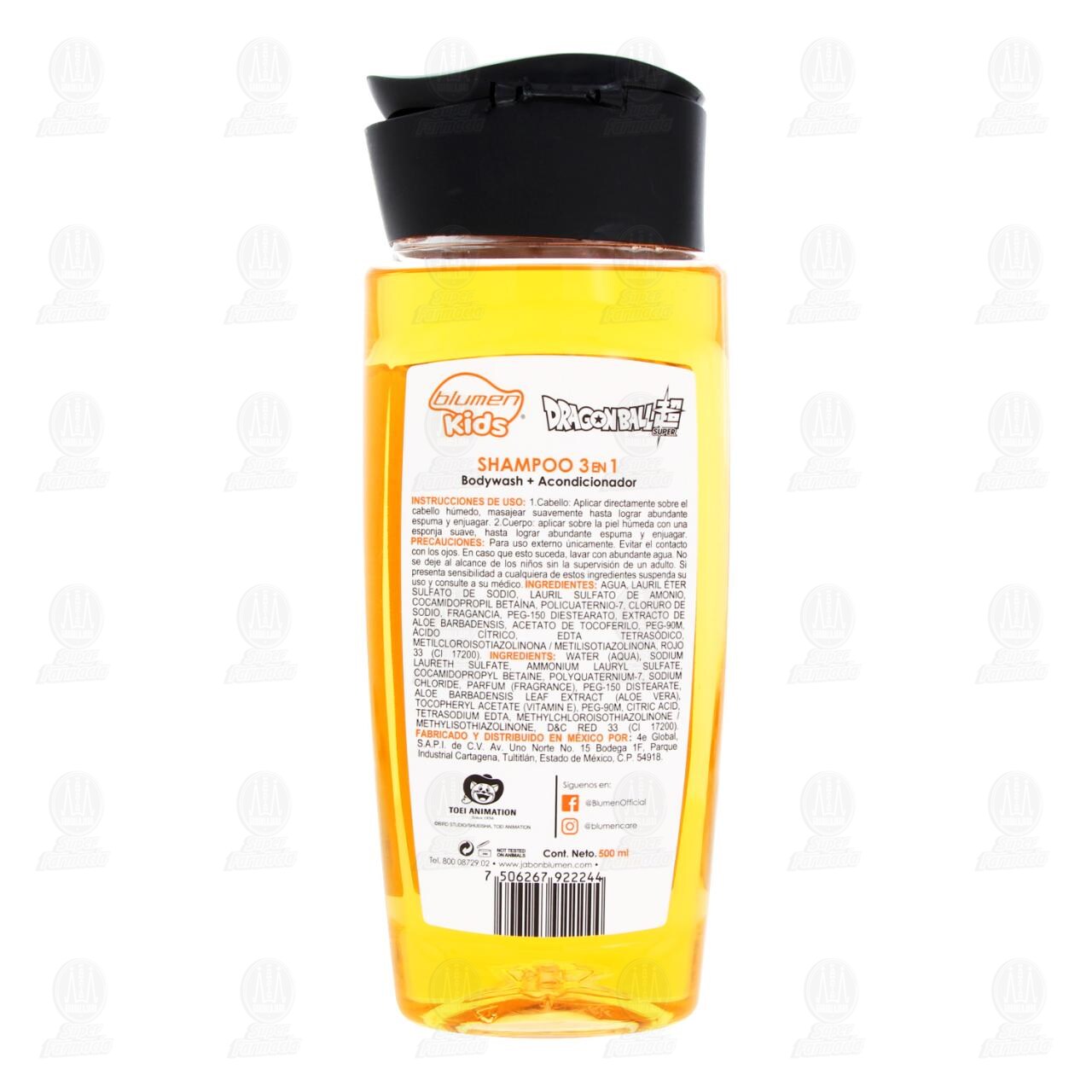 Shampoo 3 en 1 Blumen Kids Dragon Ball Super, 500 ml. image number 2