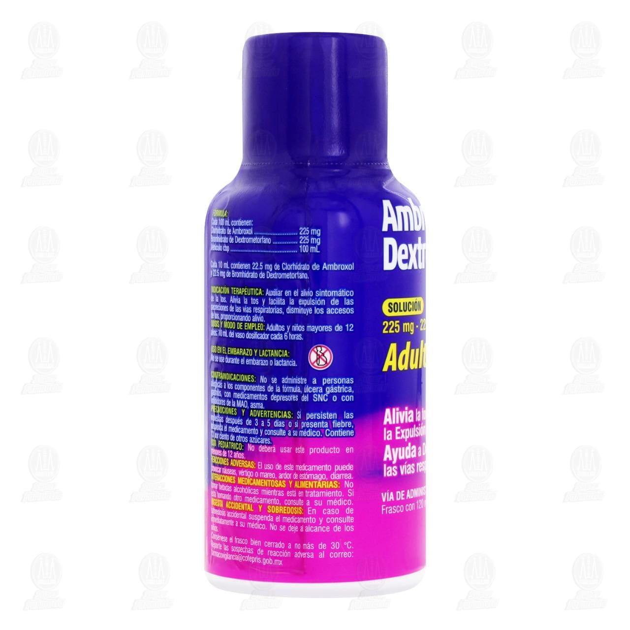 Ambroxol, Dextrometorfano 225mg/225mg/100ml Soluci&oacute;n Adulto, 120 ml Pharmalife. image number 2