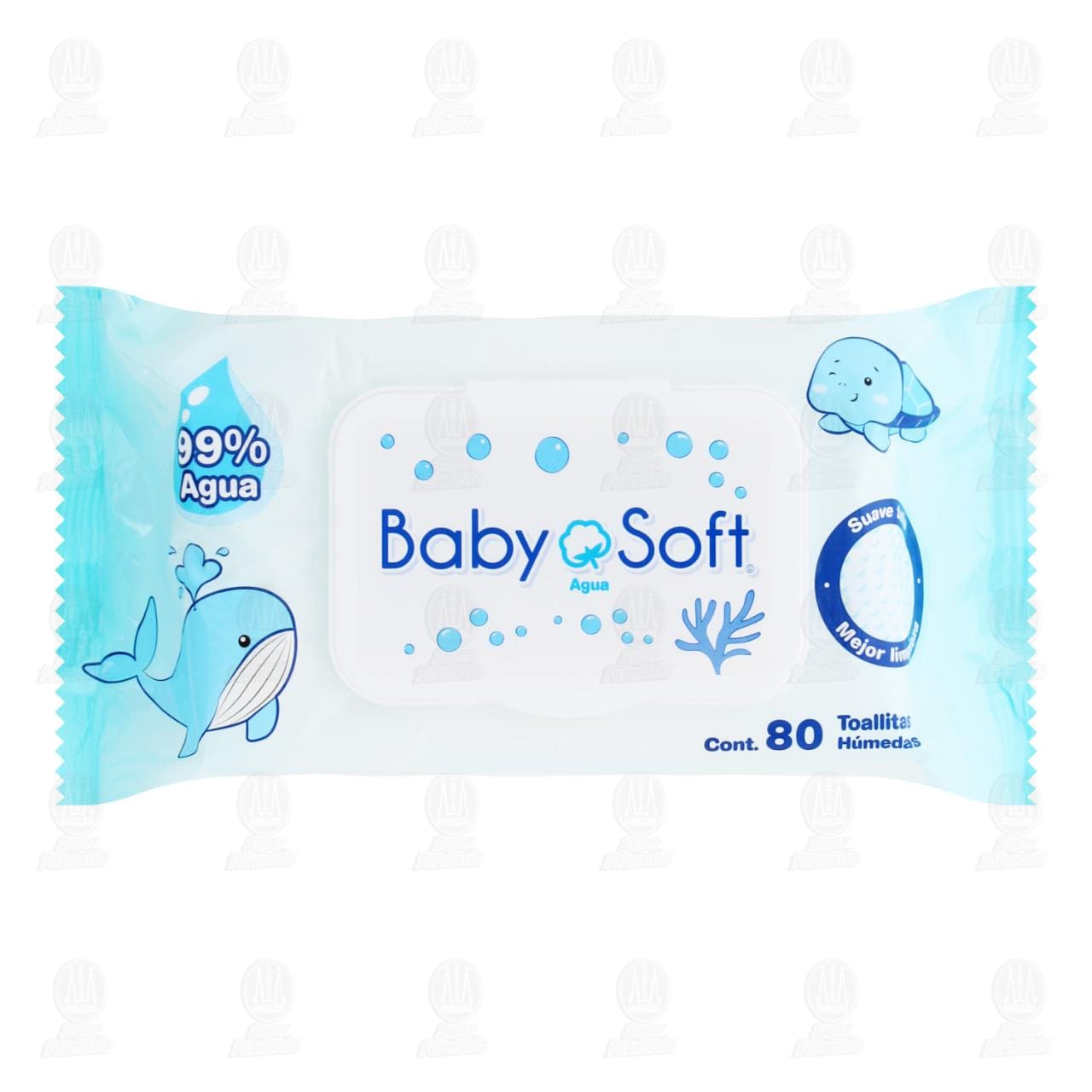 Imagen para Toallitas Húmedas Baby Soft Agua, 80 pzas.