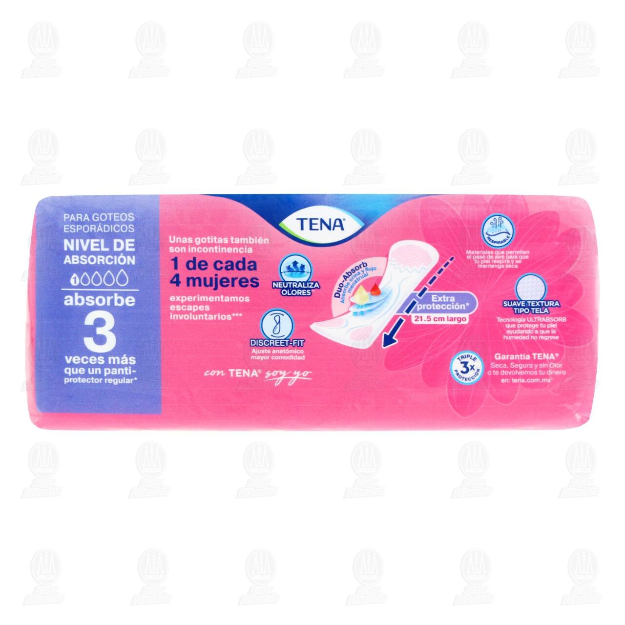 Panti Protector para Incontinencia Tena Lady Discret Extra Largos, 20 pzas. image number 2