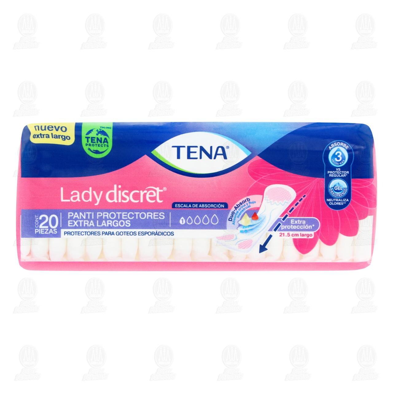 Panti Protector para Incontinencia Tena Lady Discret Extra Largos, 20 pzas. image number 1