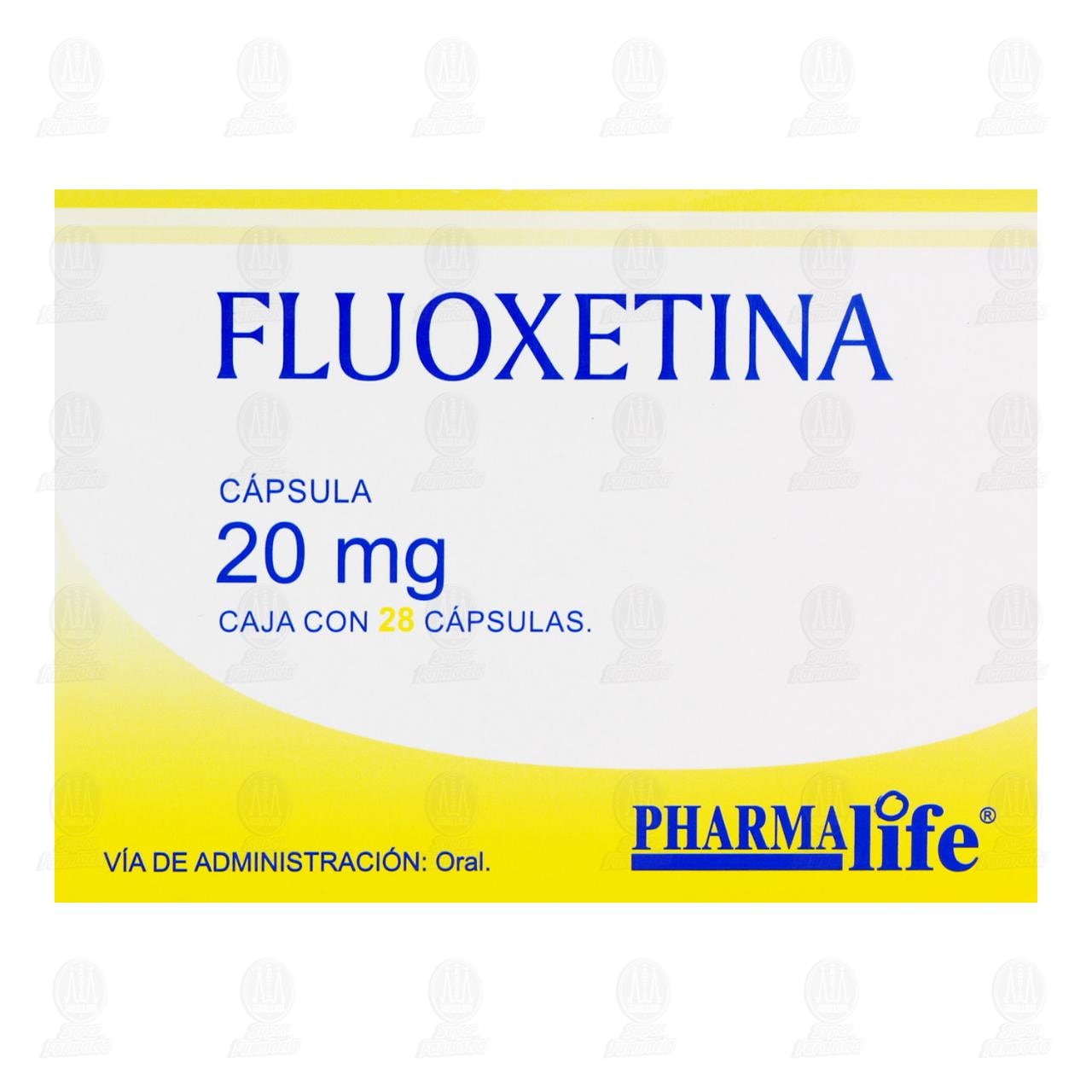 Fluoxetina 20 mg, 28 Cápsulas Pharmalife. image number 1