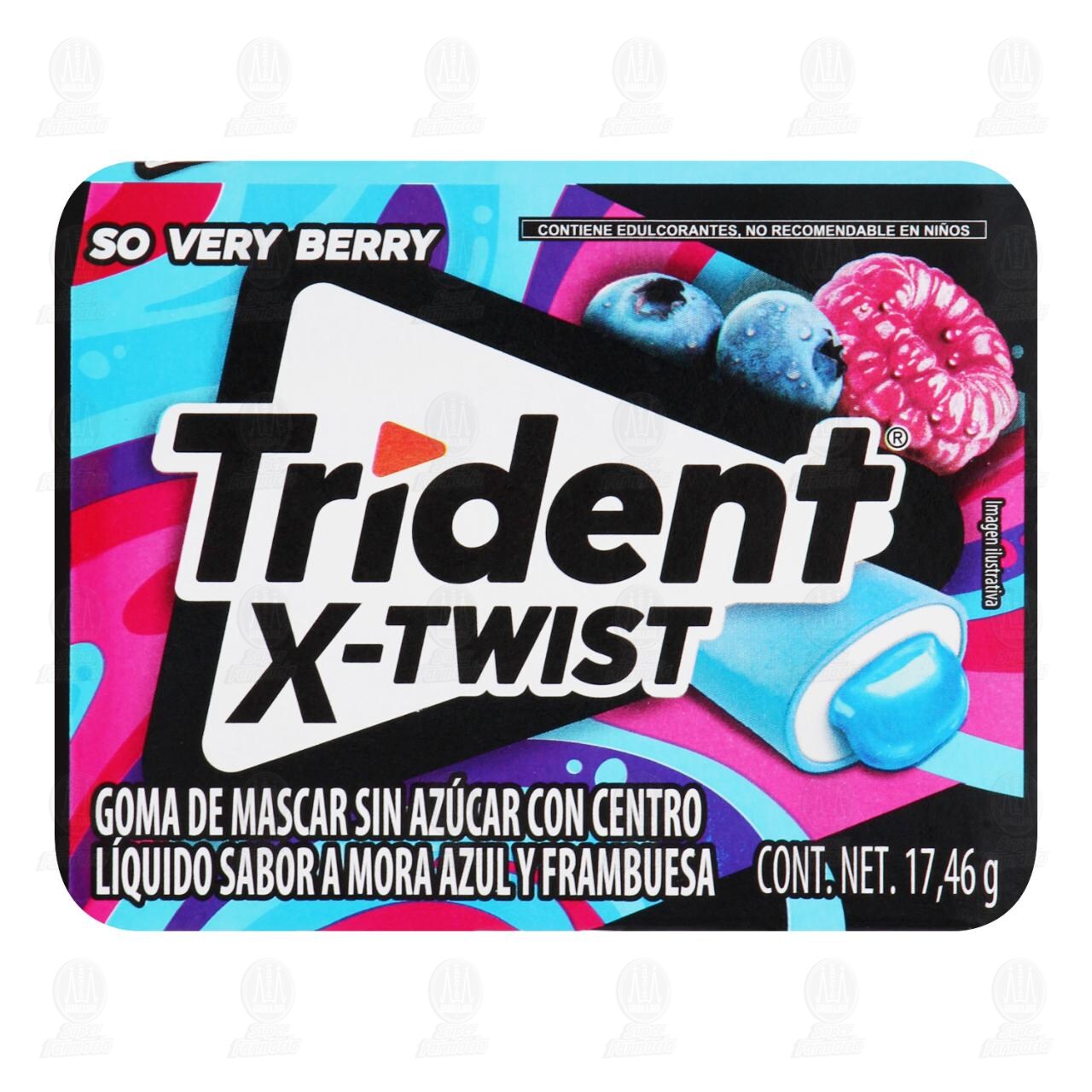 Goma de Mascar Trident X-Twist So Ver Berry, 17.46 gr. image number 0