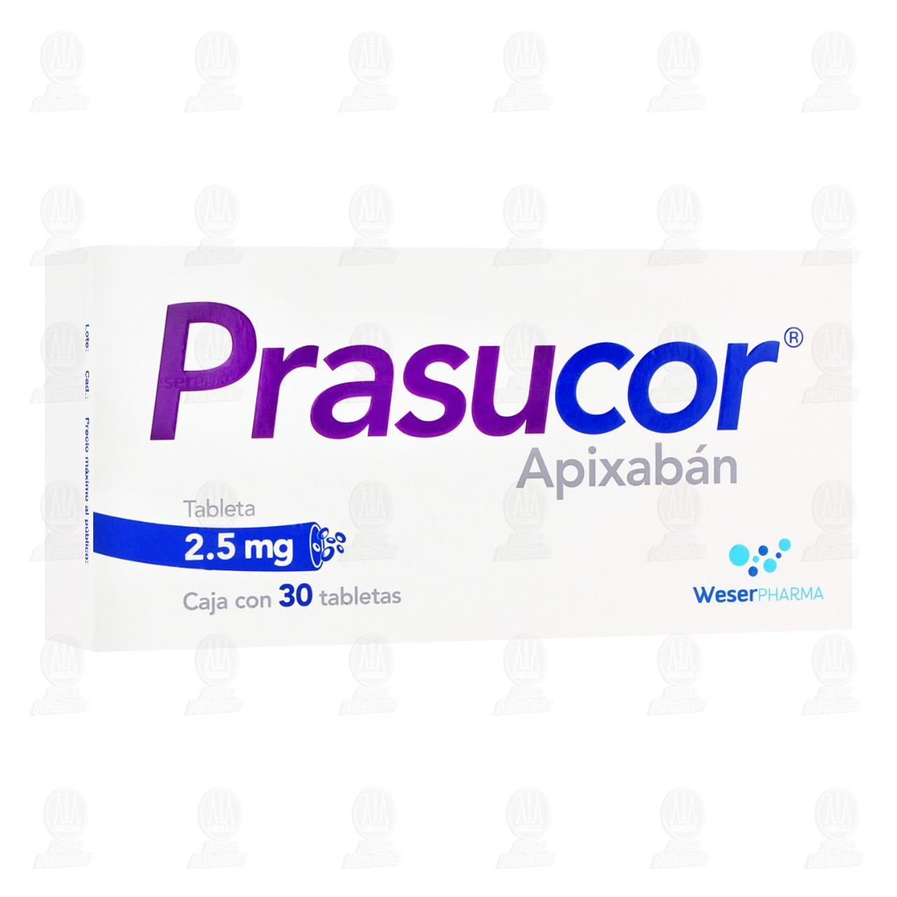 Prasucor 2.5 mg, 30 Tabletas. image number 0