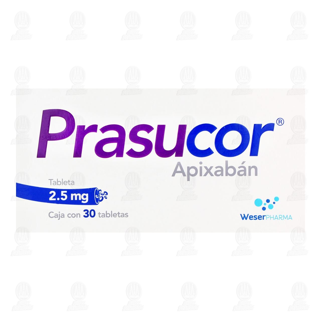 Prasucor 2.5 mg, 30 Tabletas. image number 1