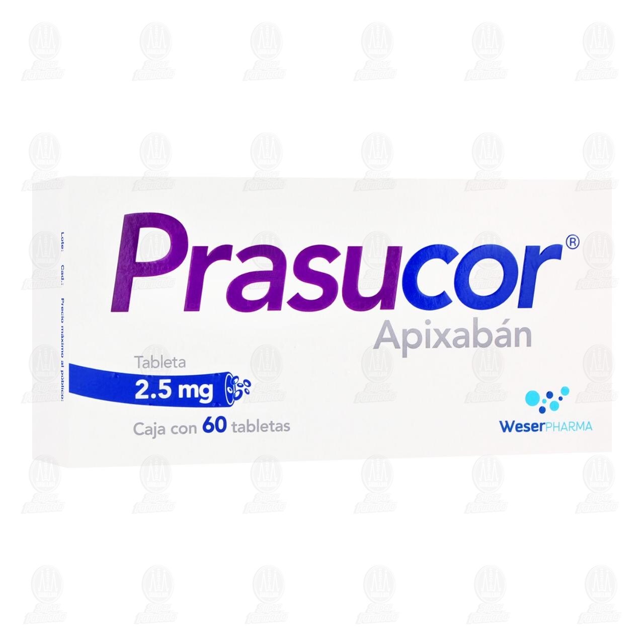 Prasucor 2.5 mg, 60 Tabletas.