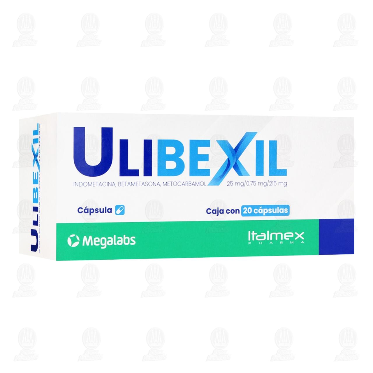 Ulibexil 25mg/0.75mg/215mg, 20 C&aacute;psulas. image number 0