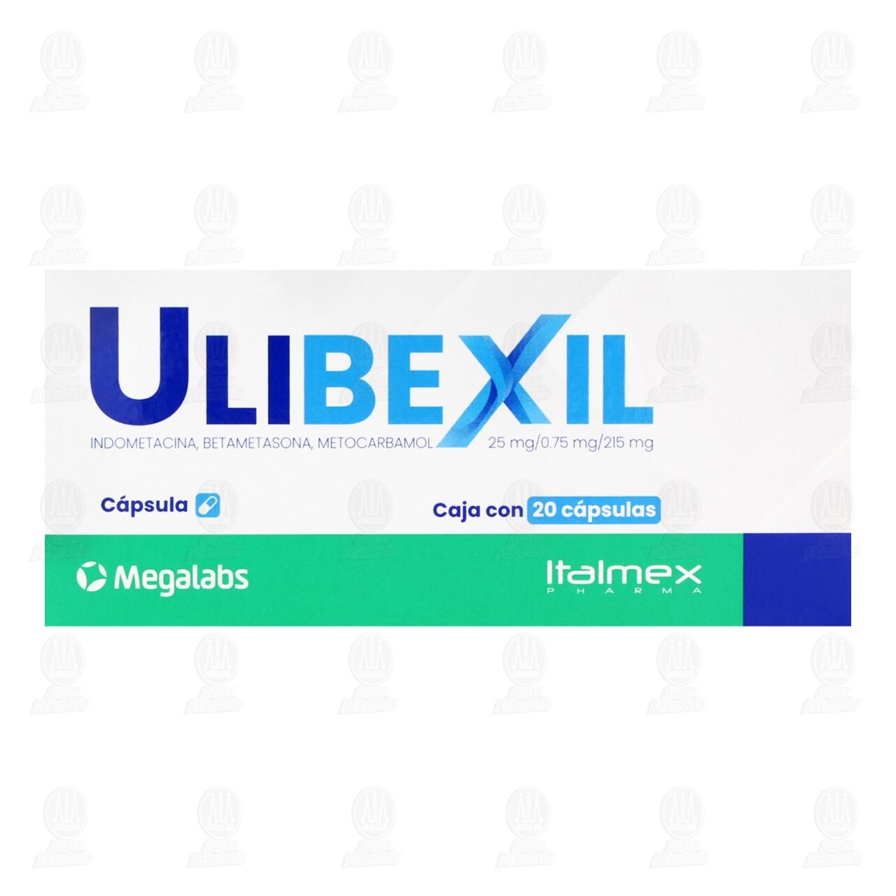 Ulibexil 25mg/0.75mg/215mg, 20 C&aacute;psulas. image number 1