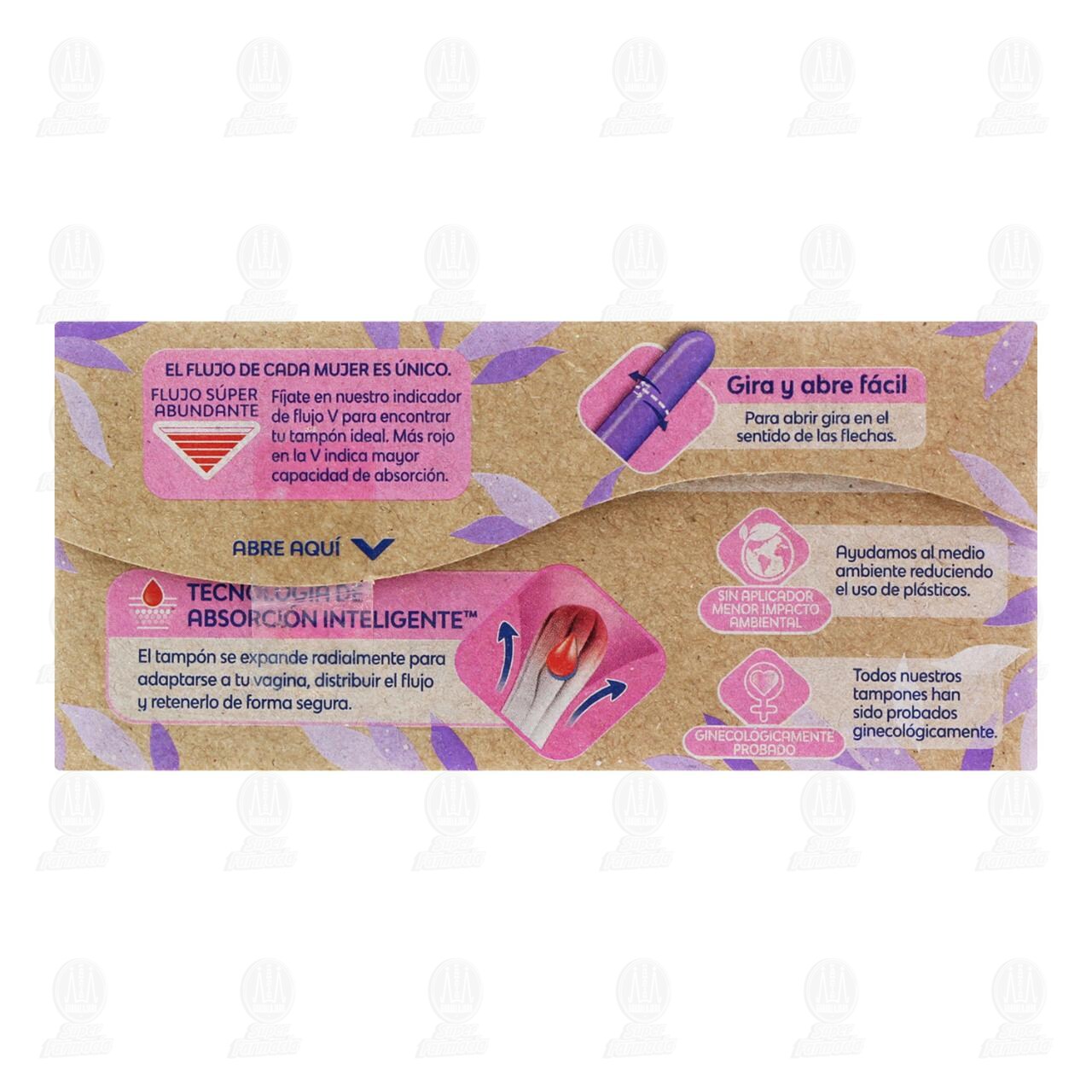 Tampones Saba V-Eco S&uacute;per Plus Sin Aplicador, 16 pzas. image number 2