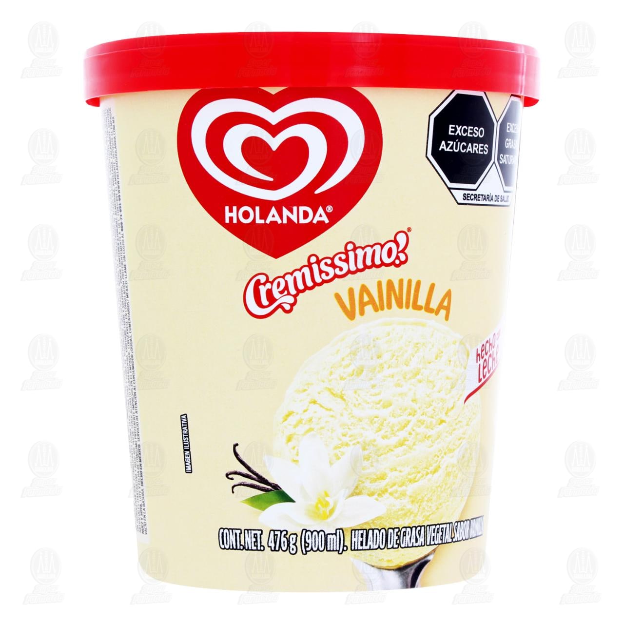 Imagen para Helado Holanda Cremissimo Vainilla, 900 ml.