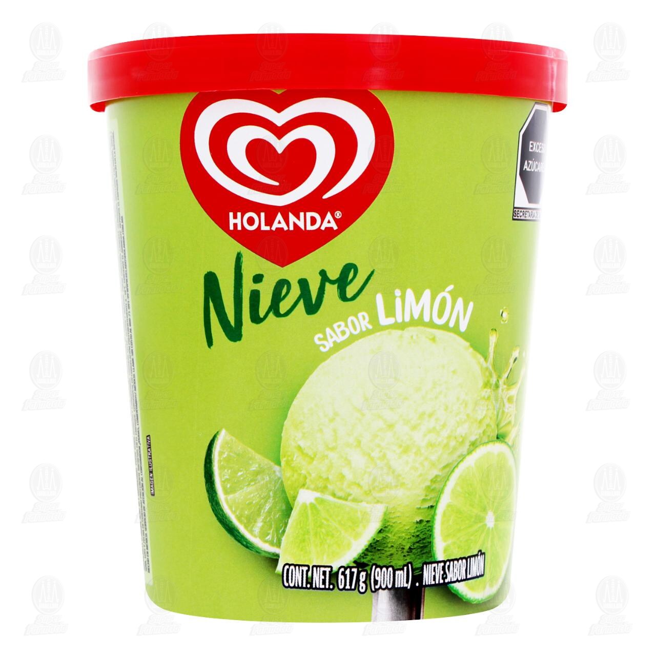 Helado Holanda Nieve Sabor Limón, 900 ml.