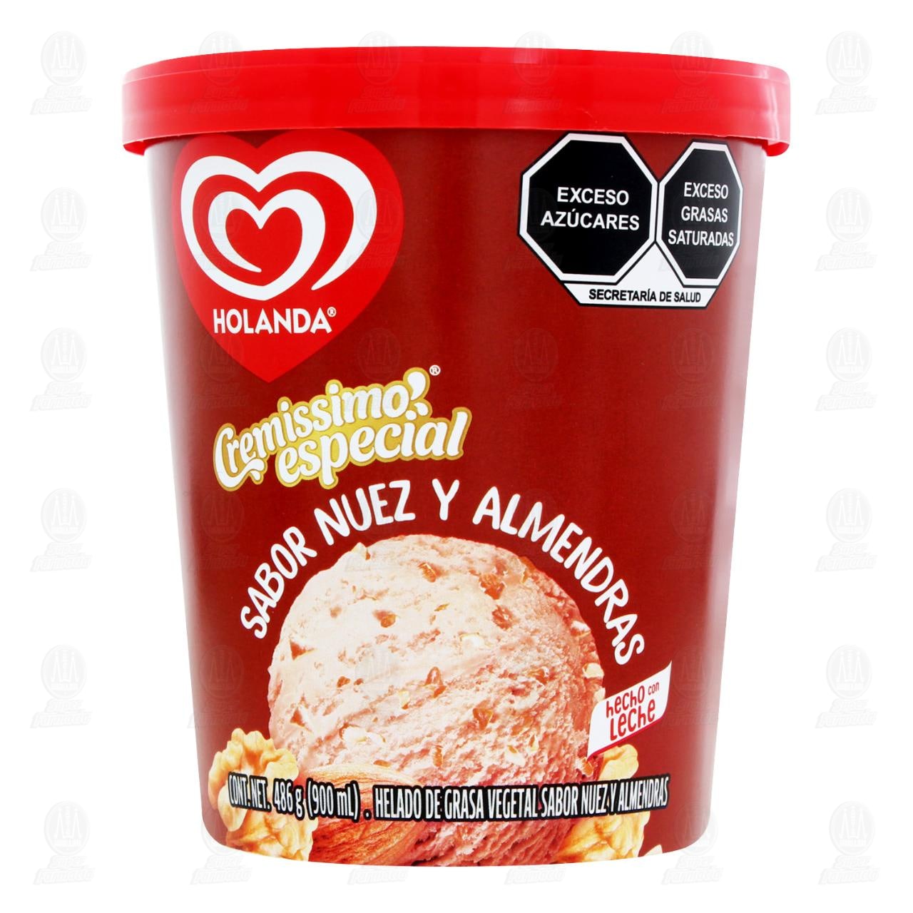 Helado Holanda Cremissimo Especial Sabor Nuez y Almendra, 900 ml. image number 1