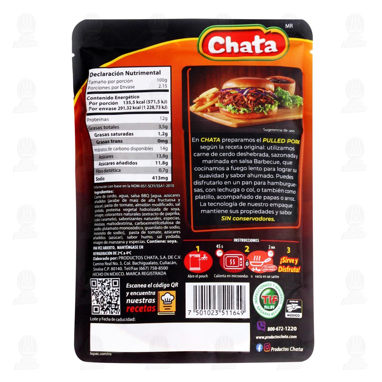 Pulled Pork bbq Chata, 215 gr. image number 1