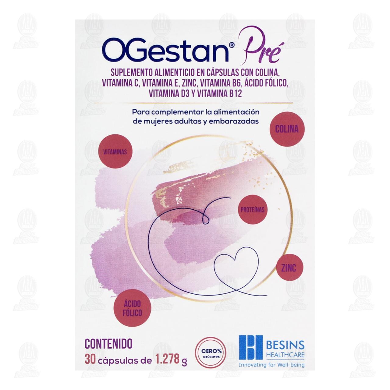 Ogestan-Pre Suplemento Alimenticio, 30 C&aacute;psulas. image number 1