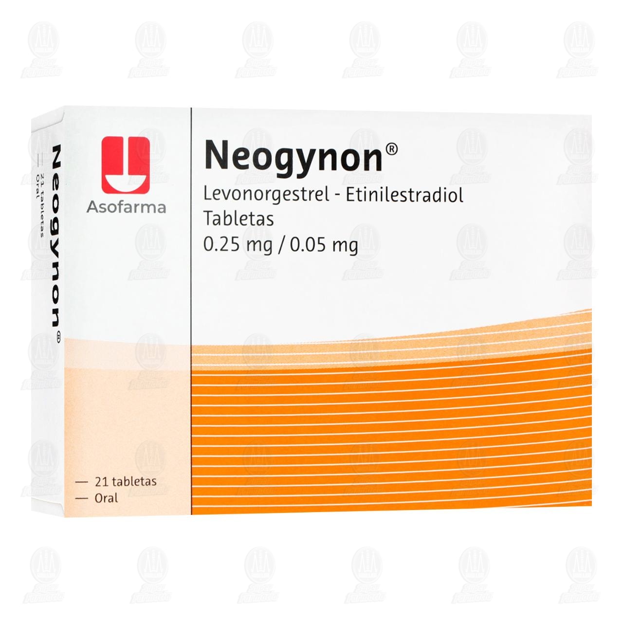 Neogynon 0.25mg/0.05mg, 21 Tabletas. image number 0