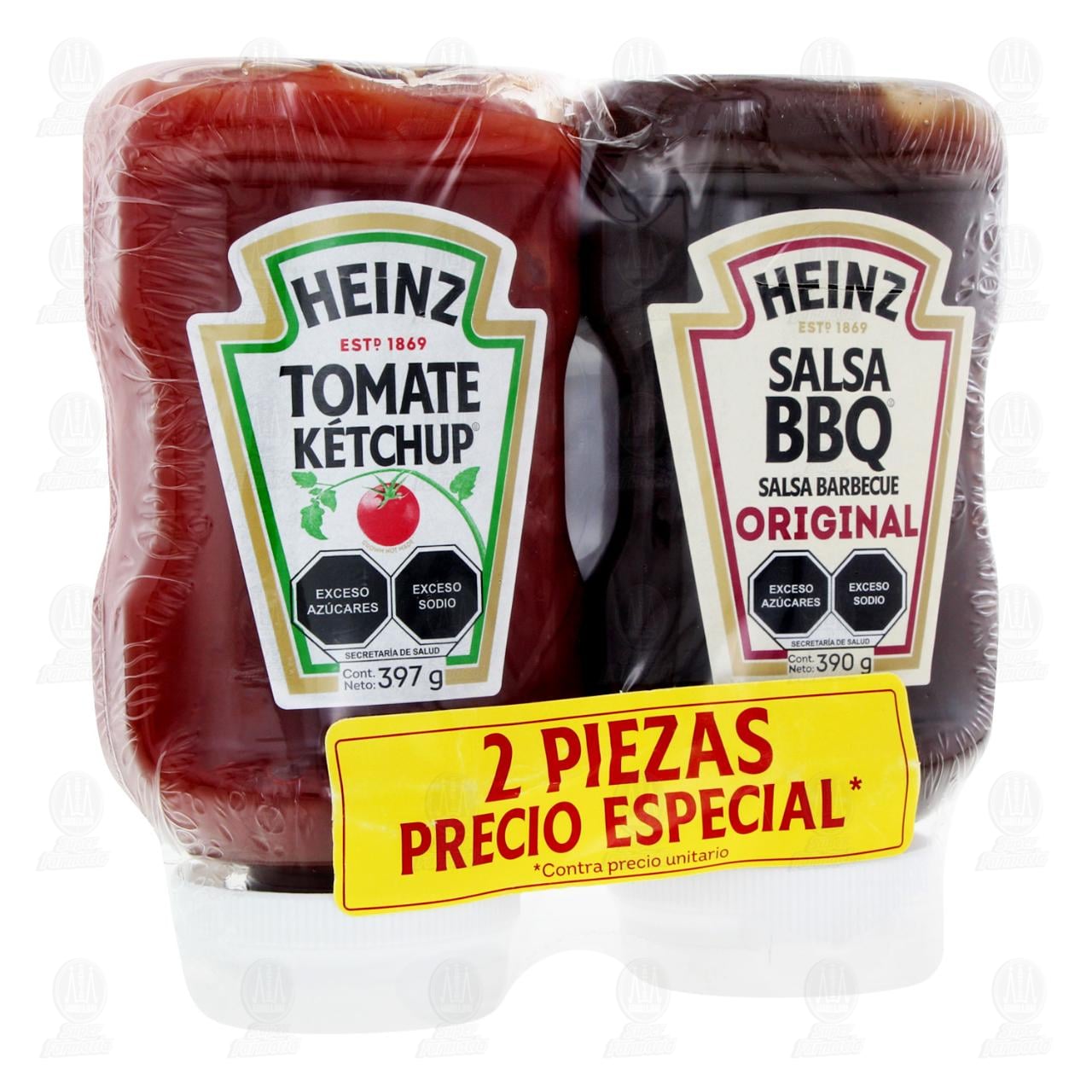 Imagen para Pack Heinz Precio Especial Salsa de Tomate Heinz Ketchup 397 gr + Salsa BBQ Original 390 gr, 2 pzas.