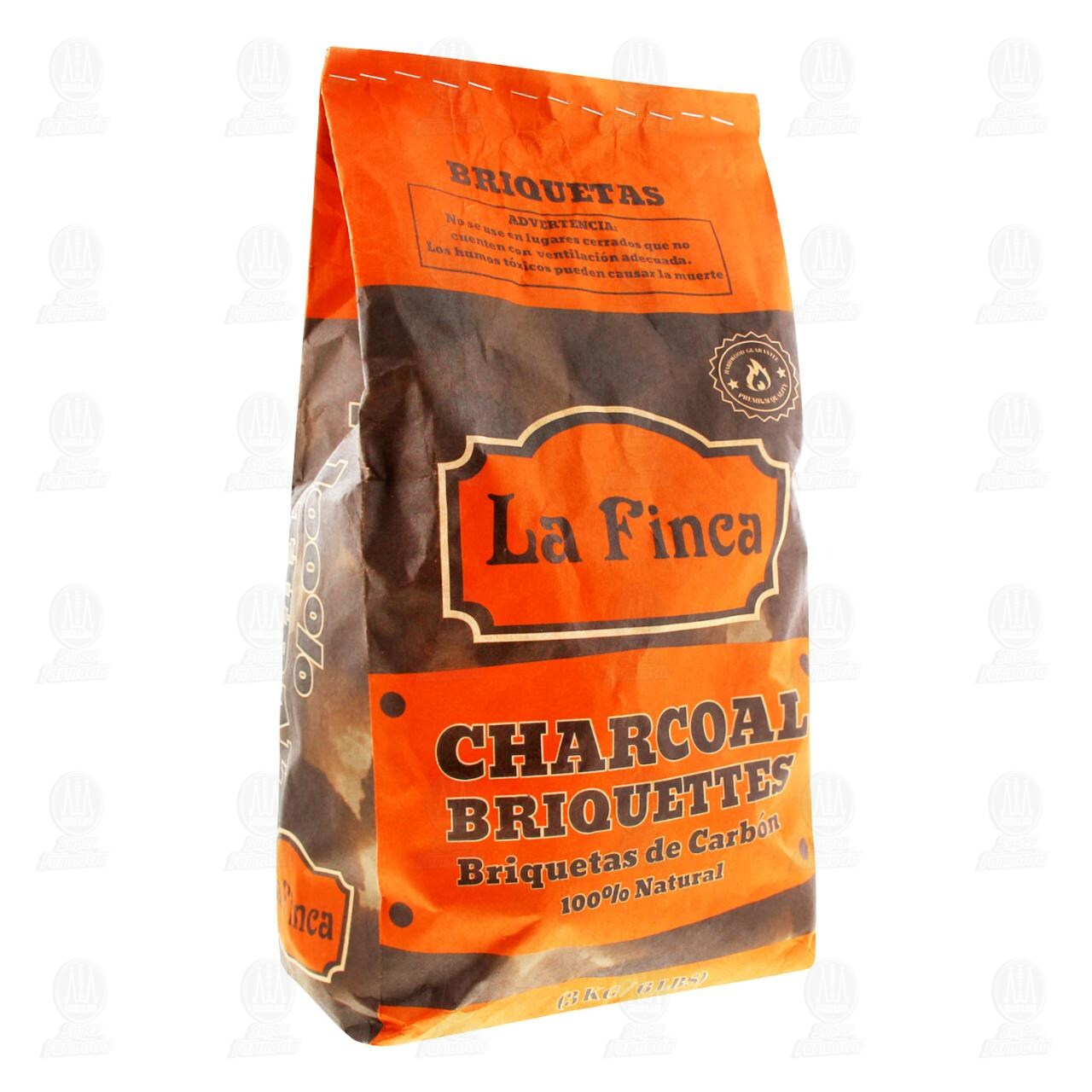 Briquetas de Carbón La Finca, 3 kg.