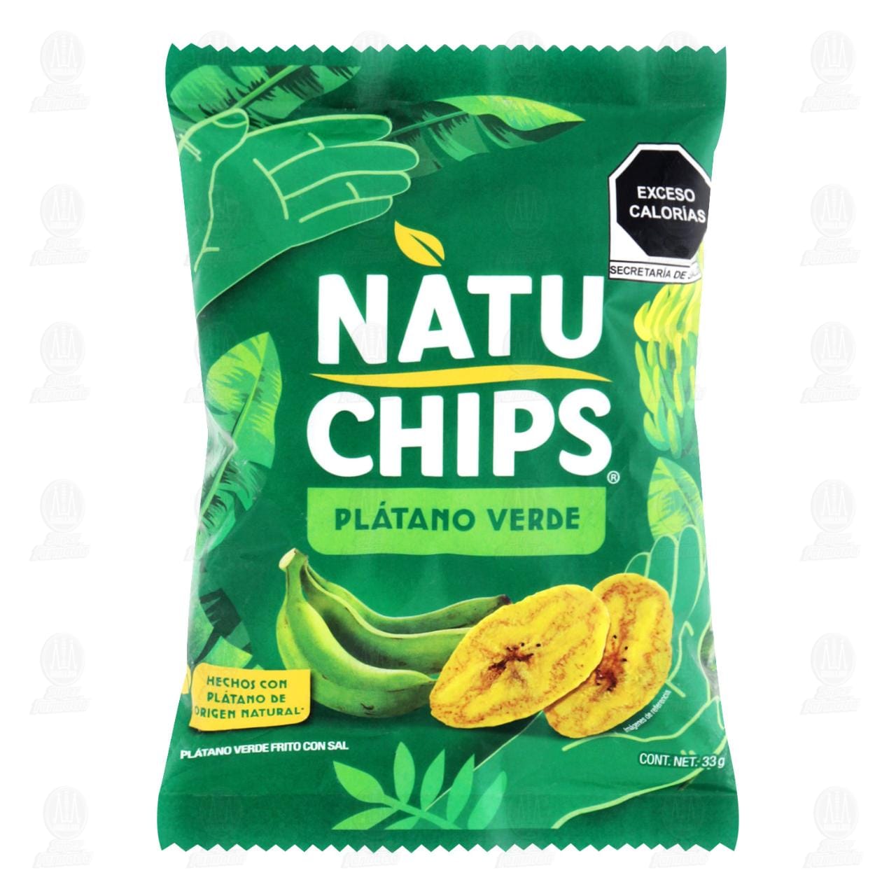 Imagen para Botana Natu Chips Plátano Verde Frito con Sal, 33 gr.