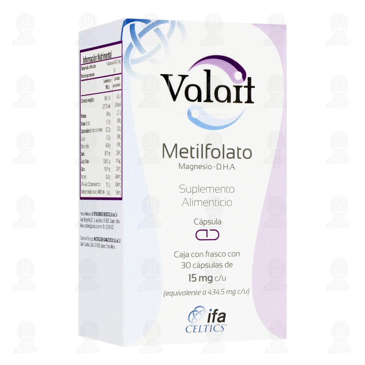 Imagen para Valait 15 mg Suplemento Alimenticio, 30 Cápsulas.