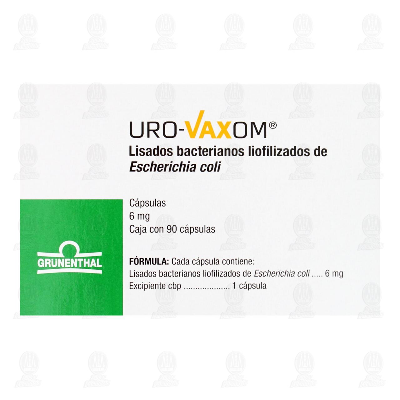 Uro-Vaxom 6 mg, 90 Cápsulas. image number 1