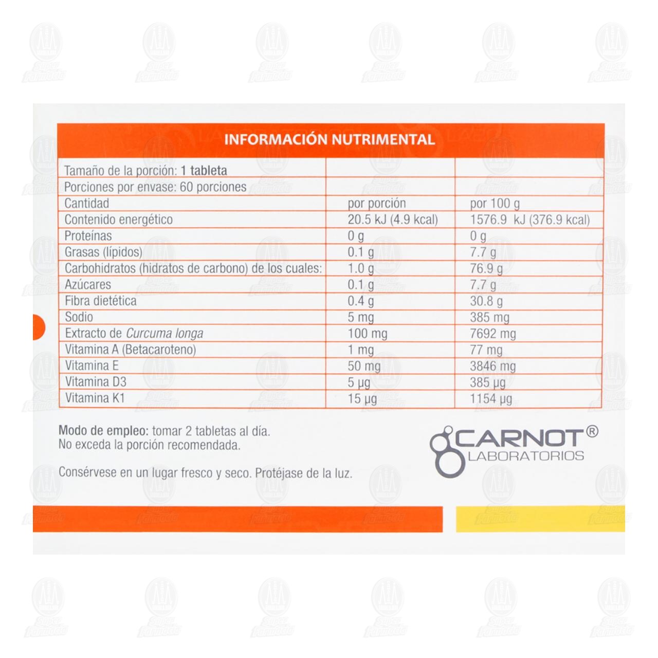 Suplemento Alimenticio Epaniter, 30 Tabletas. image number 2