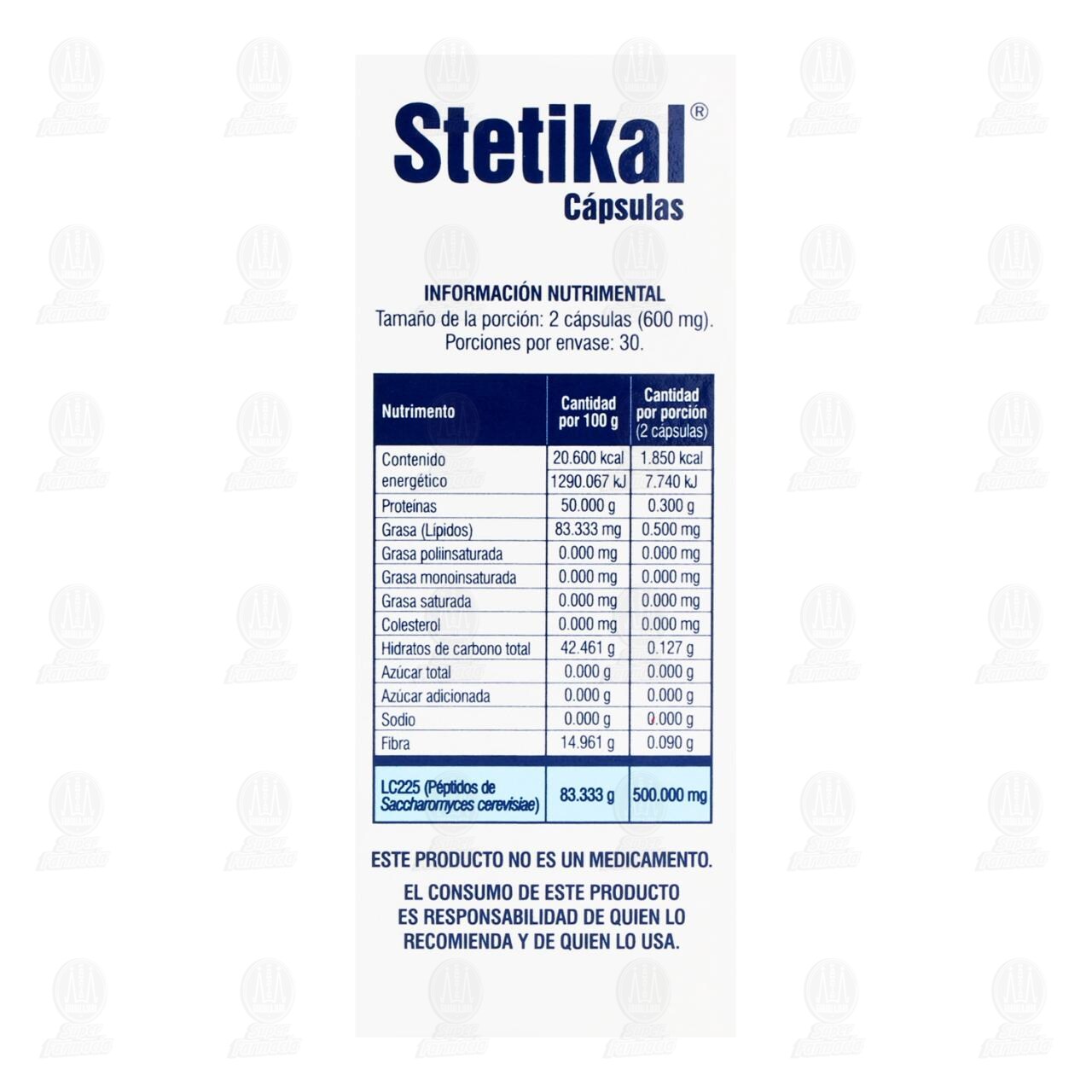 Stetikal 300 mg, 60 Cápsulas. image number 2