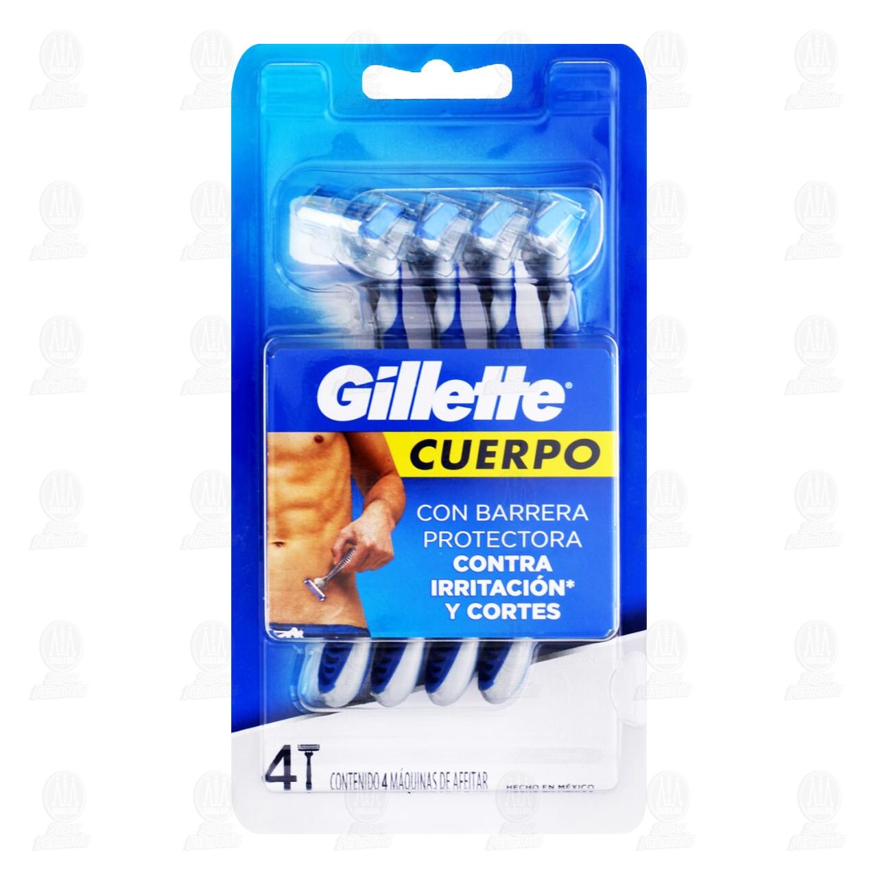 Máquinas para Afeitar Gillette Cuerpo, 4 pzas.