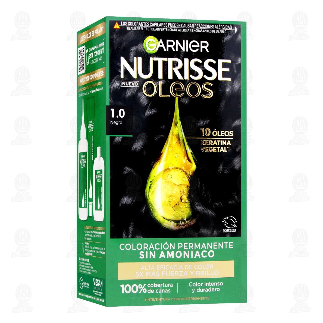 Imagen para Tinte Garnier Nutrisse Oleos Color Negro (1.0), 1 pz.